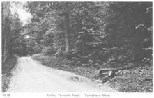 SA0347 - View of a road. Identified on the front., Winterthur Shaker Photograph and Post Card Collection 1851 to 1921c